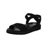 Riemchensandale ARA "Ara Pantoletten Veloursleder", Damen, Gr. 39, schwarz, Veloursleder, casual, Schuhe