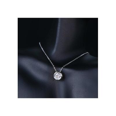 Damen 1 Karat Moissanit 925 Sterling Silber Halskette Image