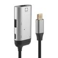 3 nel 1 Type-C un Gigabit Ethernet Rj45 Lan PD Ricarica USB C Adattatore Convertitore Porta Dati