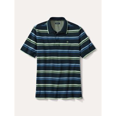 Walbusch Herren Comfort Stretch Polo Gruen gestreift Image