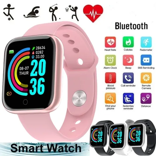 Montres intelligentes pour femmes et hommes, connexion Bluetooth, lecteur de téléphone, contrôle de la musique, moniteur de fréquence cardiaque, Bracelet de Sport numérique Y68
