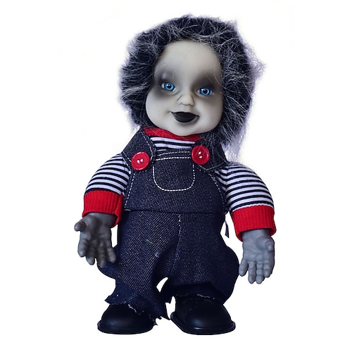 Hässliche Puppen, Gruselpuppe für Halloween, sprachaktivierte, batteriebetriebene Gruselpuppen, Halloween-Requisite für Partys im Spukhaus