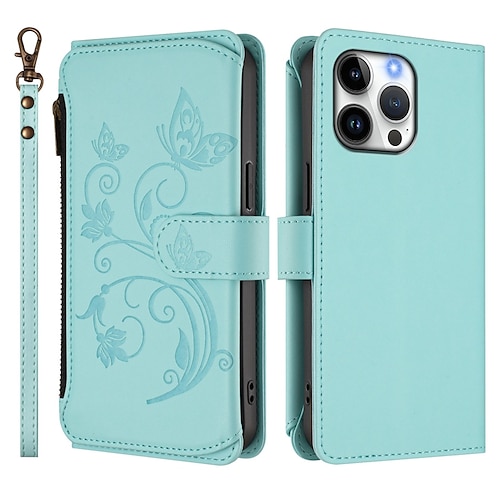 Handy Hülle Handyhüllen Für iPhone 17 Pro Max 17 Air 16 Pro Max Plus 16 15 14 Pro Max Plus 16e 13 Pro Max Mini 13 Mini Rückseite Mit Ständer Vollschutz Mit Handgelenkschlaufe Retro TPU PU-Leder Image