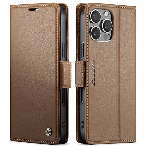 Handy Hülle Handyhüllen Für Apple AirTag iPhone 17 Air iPhone 16 15 14 Pro Max Plus iPhone 16e iPhone 13 12 11 Pro Max Mini Flip-Cover Vollschutz Ständer Kartenfach TPU PU-Leder Image