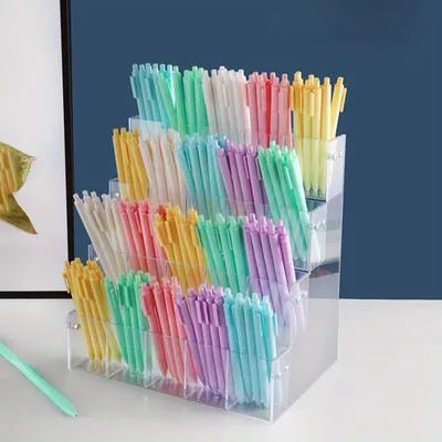 Clear Acrylic Lipstick Stand & Makeup Organizer - Vanity Shelf for Mark Pen Holder - Room Supplies Organizer