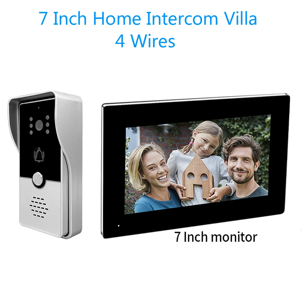 7 zoll Indoor Monitor Video Intercom System Visuelle Türsprechanlage Kamera Video Türklingel Tür Telefon Kits für Home IP Villa Wohnung Image