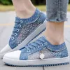 Frauen Casual Vulkanisierte Schuhe Spitze Mesh Tenis Feminino Floral Sneakers Schnürung Flache Damen Slip auf Weibliche Schuhe Größe 36-43