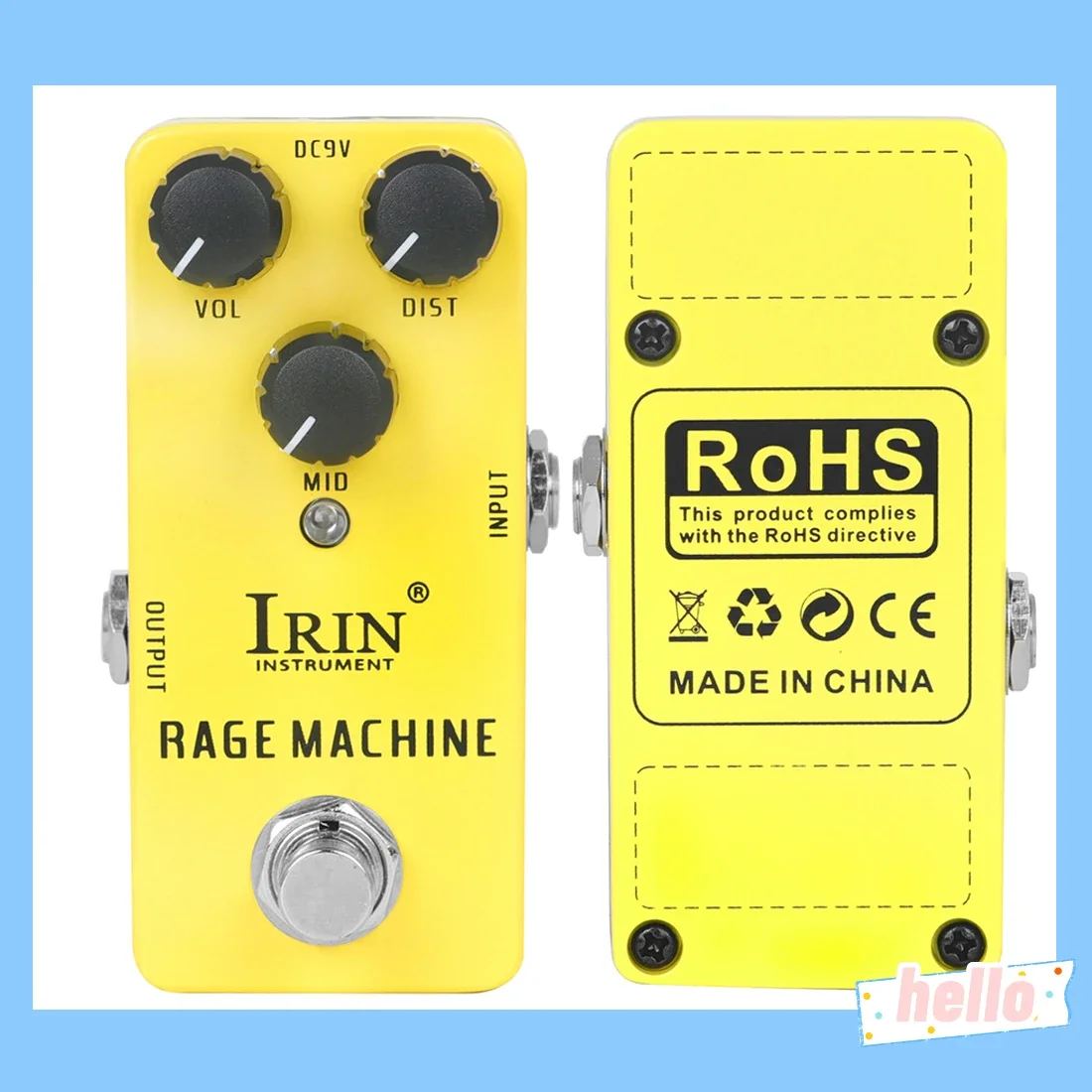 IRIN RS-16 Rage Machine Guitarra Effektpedal Heavy Metal Distortion Tone Effekte True Bypass Pedale E-Gitarre Zubehör Image