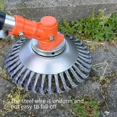 6/8 inch Steel Wire Wheel Garden Weed Brush Lawn Mower Grass Eater Trimmer Cutter Tools Garden Grass Trimmer Head Weed Brush
