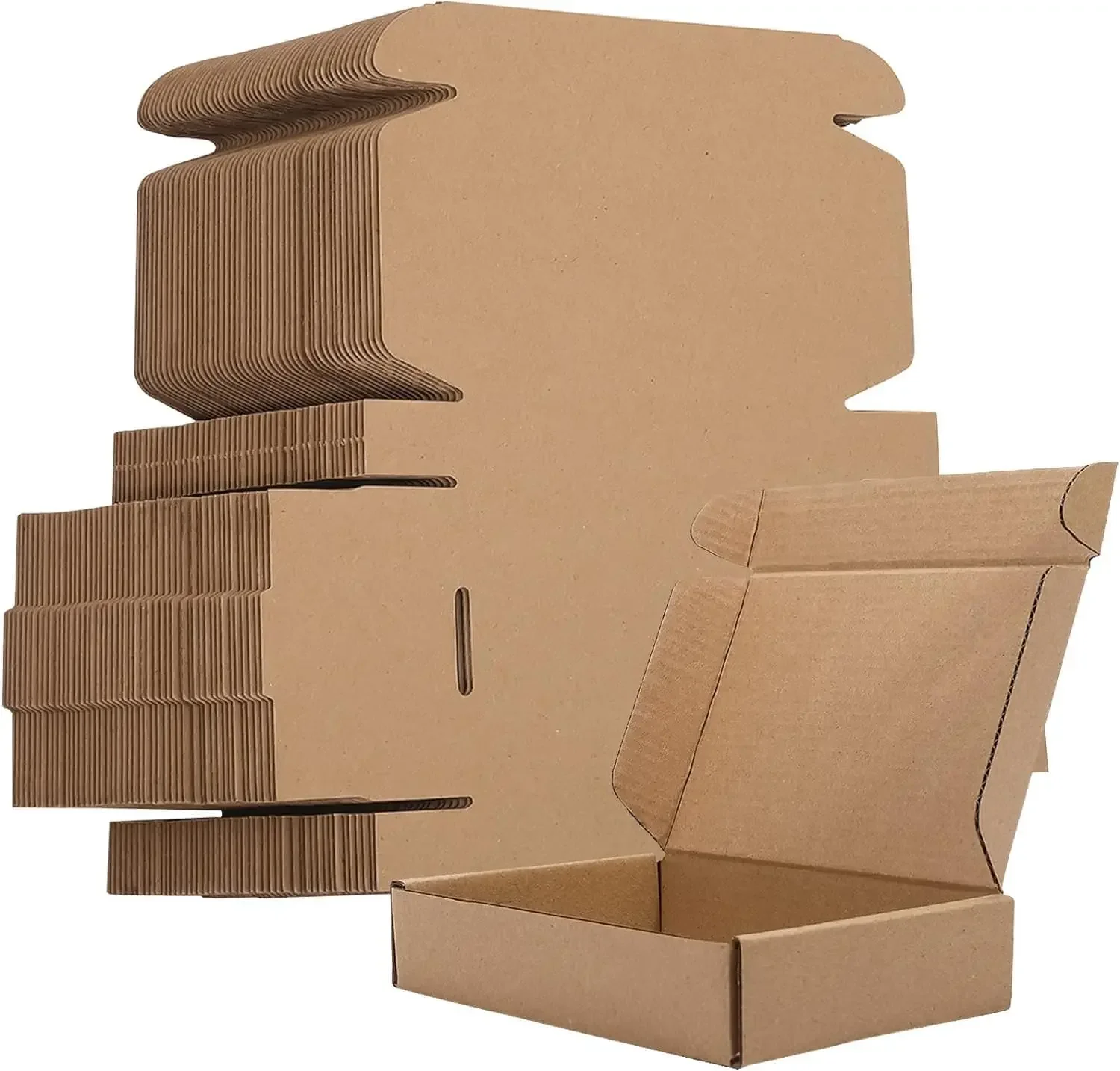 20/10PCS Wellpappe Box Mailer, Braun Karton Versand Box Wellpappe Mailer Versand Box Kraft Papier Verpackung Box Image