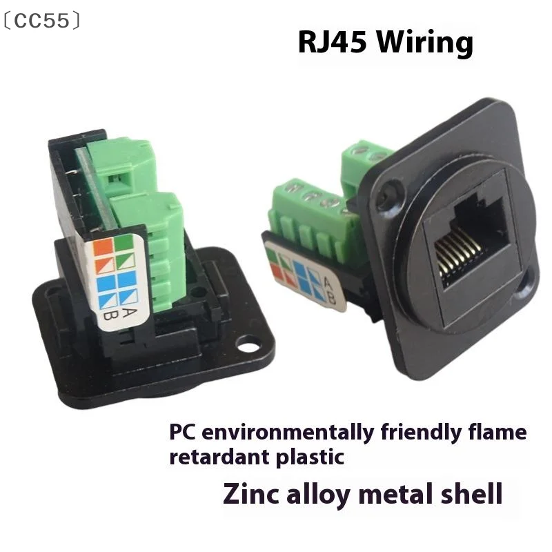 ieniaCC55 Parque1, 1 Stück CAT5E RJ45-Netzwerkkabel-Socket-Installationsmodul, abgeschirmt, lötfrei, Netzwerkkabel-Extender, Cat 5-Panel-Anschluss Image