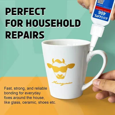 1-3pcs FOOLIFL 406 Super Glue,Instant Dry Cyanoacrylate Adhesive,Ceramic DIY Hand Glue,Ceramic Professional Repair Magic,Powerful Universal Adhesive for Ceramic/Wood/Metal/Glass,Effective Repair Tool.