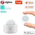 Tuya Zigbee 3.0 Sensore di movimento umano Mini sensore di movimento PIR Rivelatore a infrarossi Sicurezza Smart Google Home Funziona con Alexa Gateway