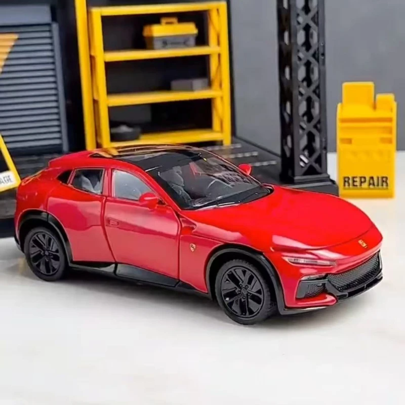 1:32 Purosangue FVU Sportwagen Legierung Diecast Model Car Collection Ornaments Advanced Collection Ornament Automodelle Image