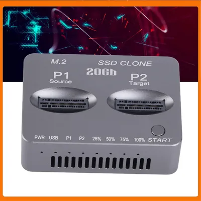 M.2 NVMe SATA Dockingstation USB 3.2 TYP C Gen2 x 20 Gbit/s Dual Bay Offline Clone Dockingstation Dual Bay Clone Dockingstation