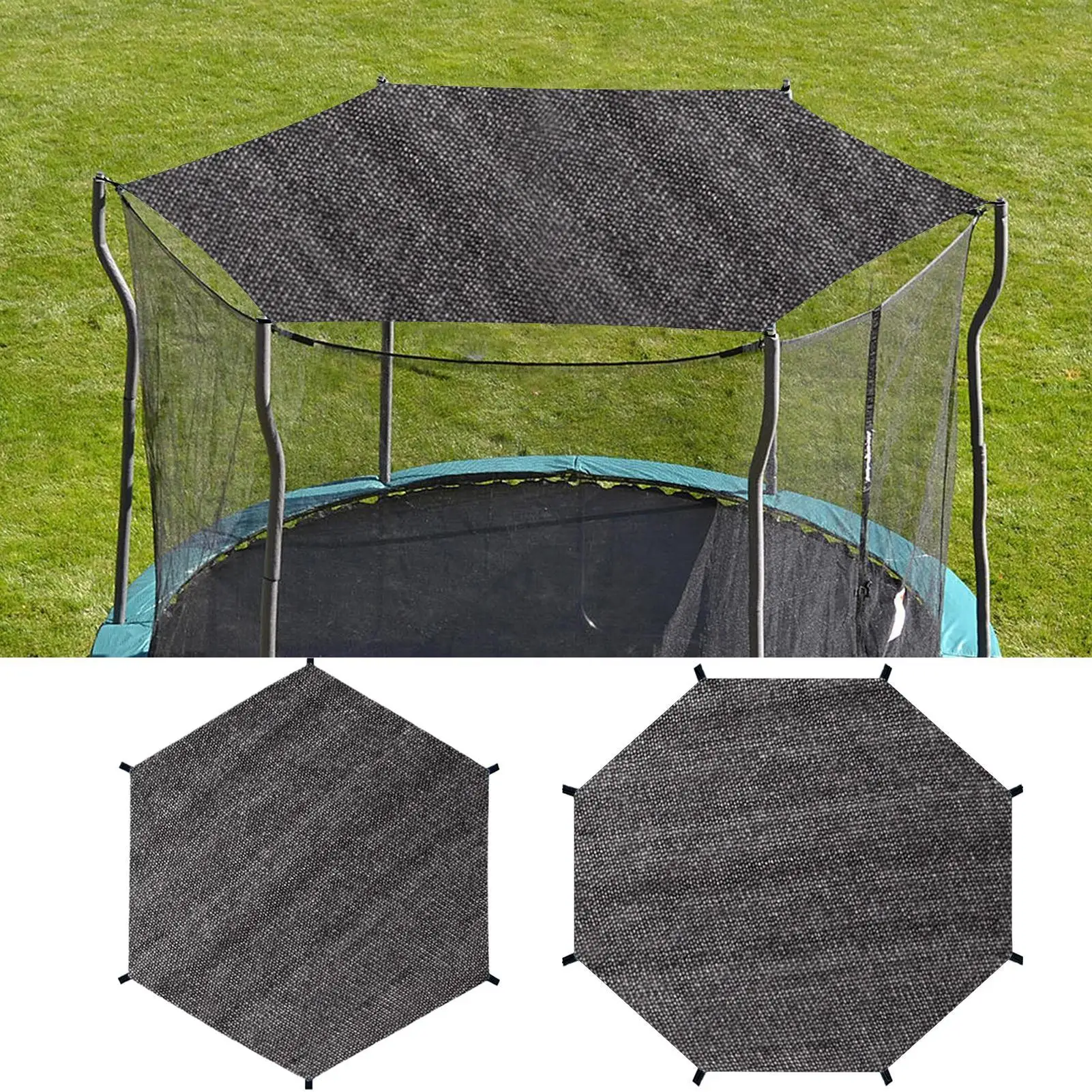 6–14 Fuß Trampolin-Sonnenschutz-Zeltabdeckung, Trampolin-Schattenabdeckung, Trampolin-Schutzabdeckung, kompatibel mit Modellen mit 6 Bars und 8 Bars Image