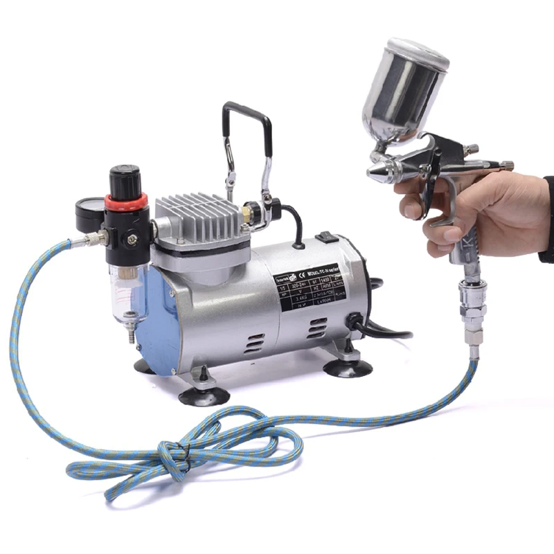 TC-20B 220V 23-25 L/min 1/5Hp Kleiner Airbrush-Kompressor Kleine Vakuumpumpe Luftdichte Pumpe Luftkompressor Image