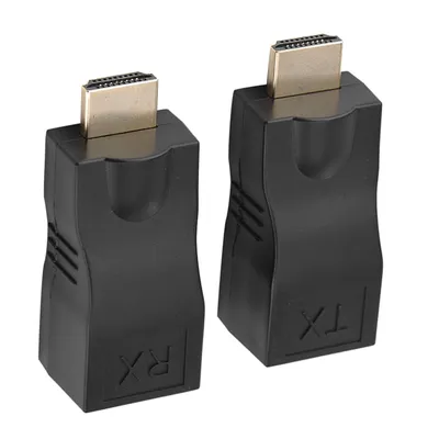 Extender Single Cable Extender 2x HDMI 30m zu RJ45 Netzwerkkabel Extender Konverter Repeater über CAT-5e CAT6 für CCTV-Sicherheit