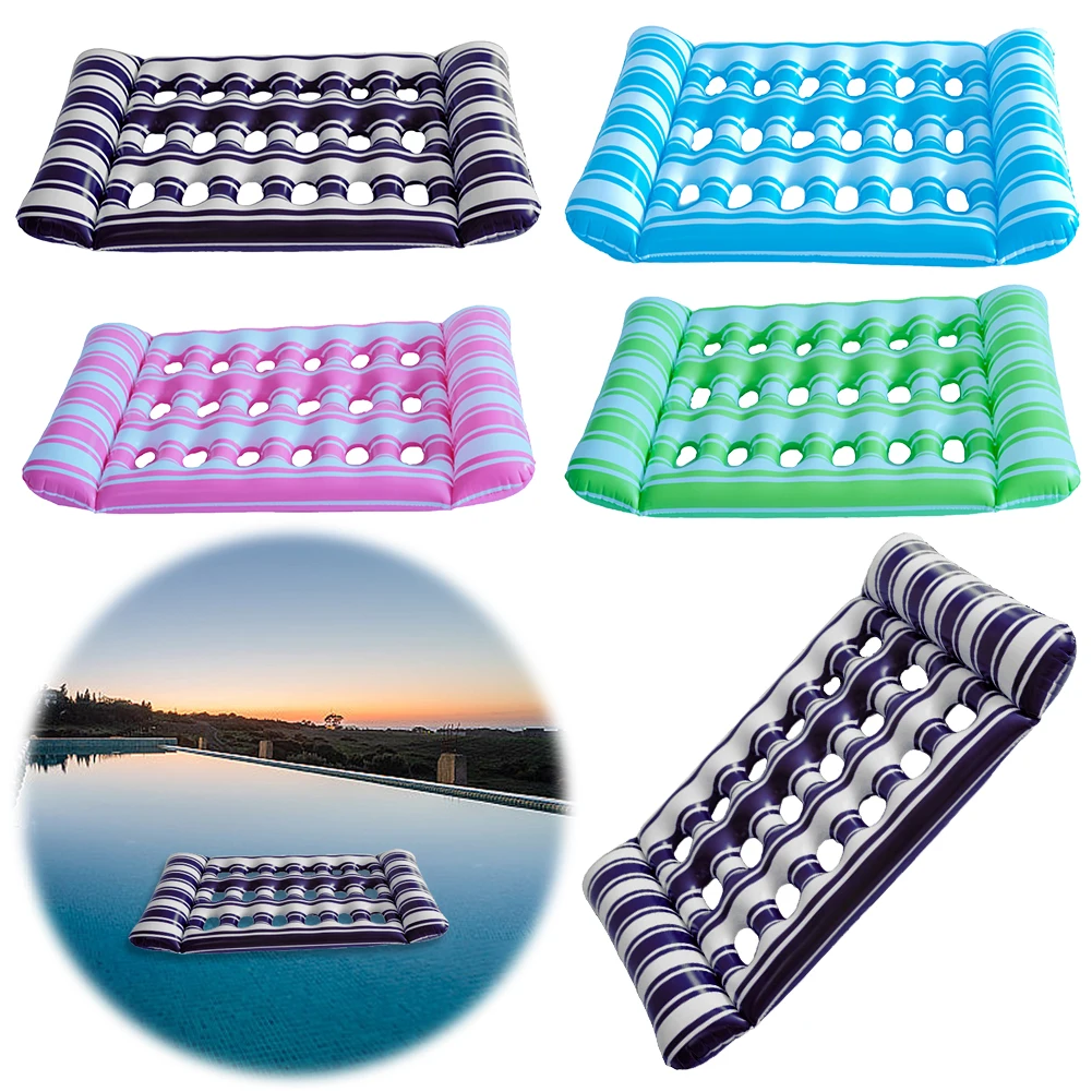 2025 neue Wasser Liege Hängematte Faltbare Schwimmende Liege Luft Matratze PVC Aufblasbare Wasser Schlafen Bett Sommer Pool Party Spielen Image