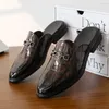 Sommer Männer Business Flip-flops Männer Ein-fuß Atmungsaktive Anti-slip Modische High-end Kleine Leder Schuhe größen 38-46 Männer Schuhe