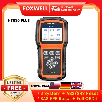 Foxwell NT630 Plus OBD2 Automotive Scanner Oil EPB Reset Engine ABS SRS SAS Calibration Code Reader OBD 2 Car Diagnostic Tool