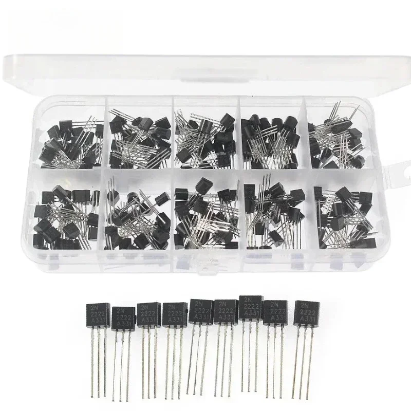 50-200PCS TO-92 NPN PNP Transistor Set S8050 S8550 BC327 BC337 BC548 BC549 2N2222 2N2907 2N3906 2N5401 2N5551 A1015 C1815 TL431A Image