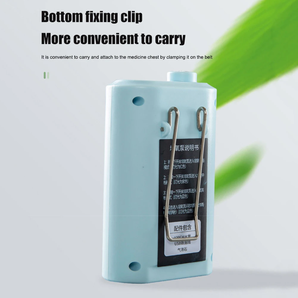 Sauerstoffreiche Aquariumpumpe, USB wiederaufladbar, Luftsprudler, Belüfter, extrem leise, Sauerstoff-/Luftpumpe, tragbares Angelwerkzeug Image