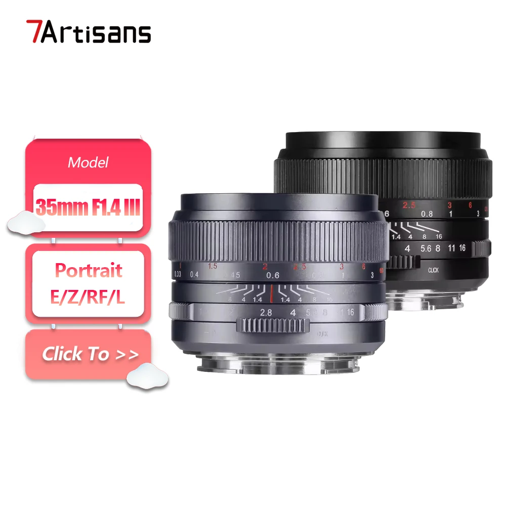7artisans Vollformat-Objektiv mit 35 mm F1,4 III und großer Blende für Porträtfotografie mit Sony E Canon RF Nikon Z L Image