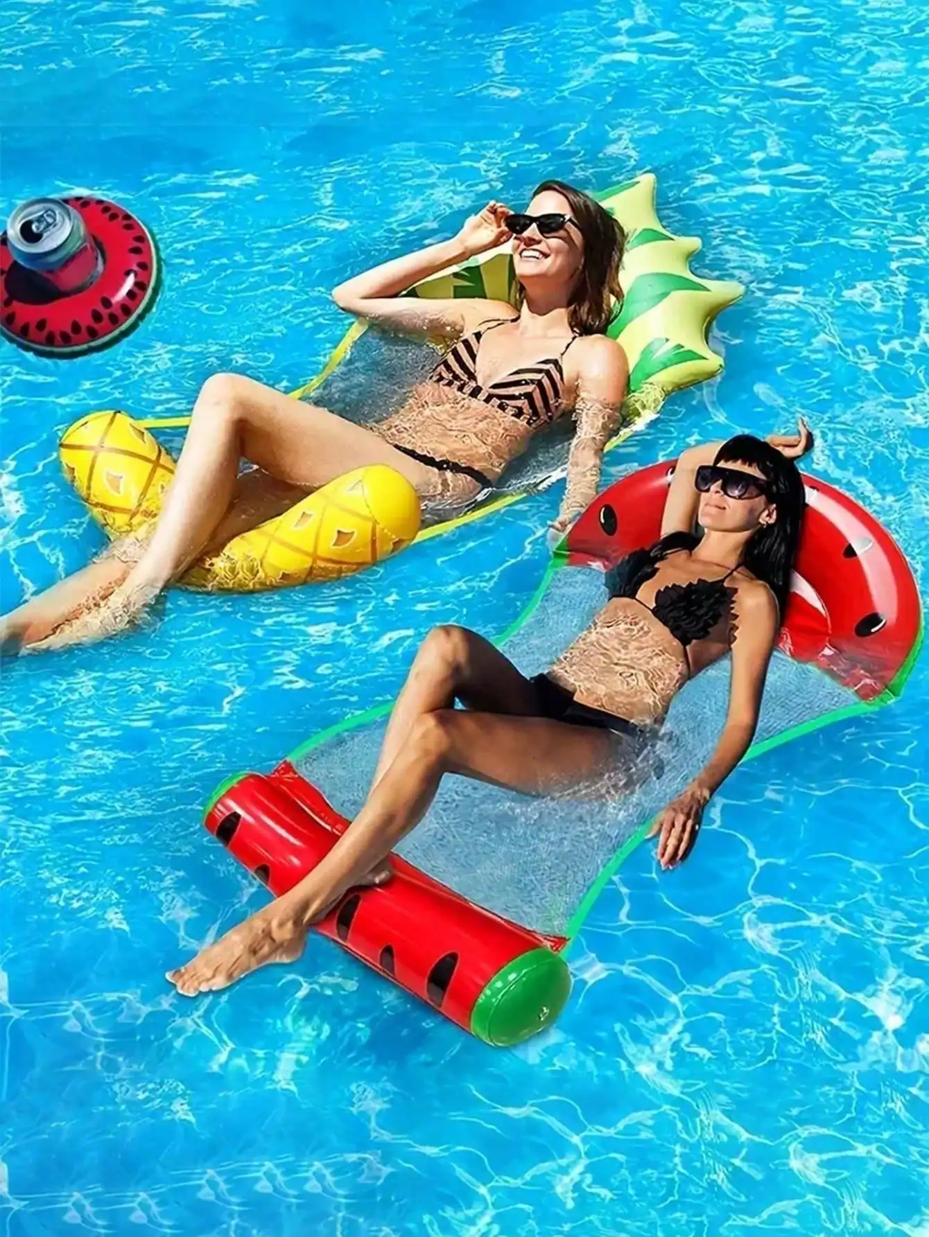 Sommer faltbare PVC aufblasbare schwimmende Reihe Schwimmbad Wasser Hängematte Luftkissen Bett Wassersport Wasserbett kann liegen oder sitzen Image