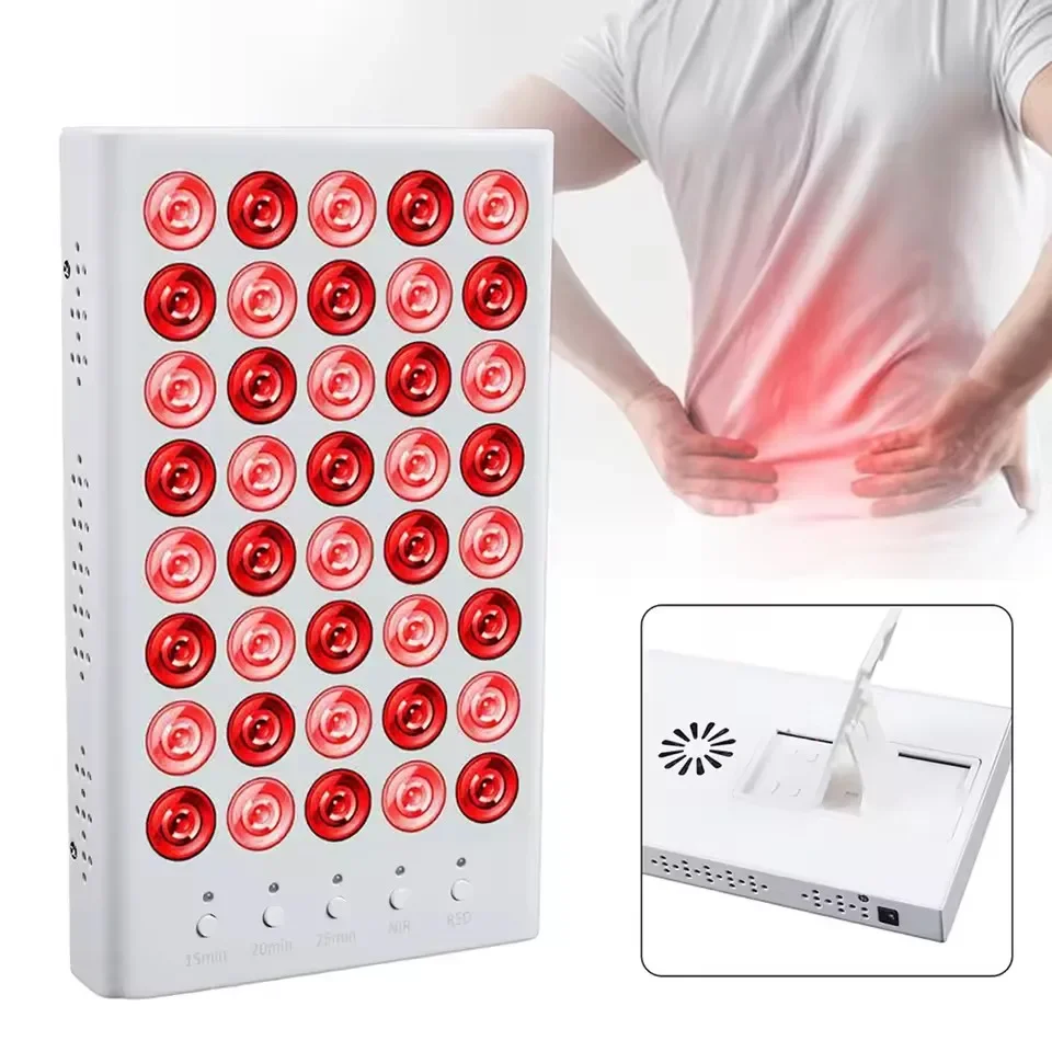 NEUE LED-Rotlichttherapie-Panel-Lampe für das Gesicht, Anti-Aging-Hautpflege, Schönheit, 660 nm und 850 nm, Licht, Körper, Schmerzlinderung, Physiotherapie Image