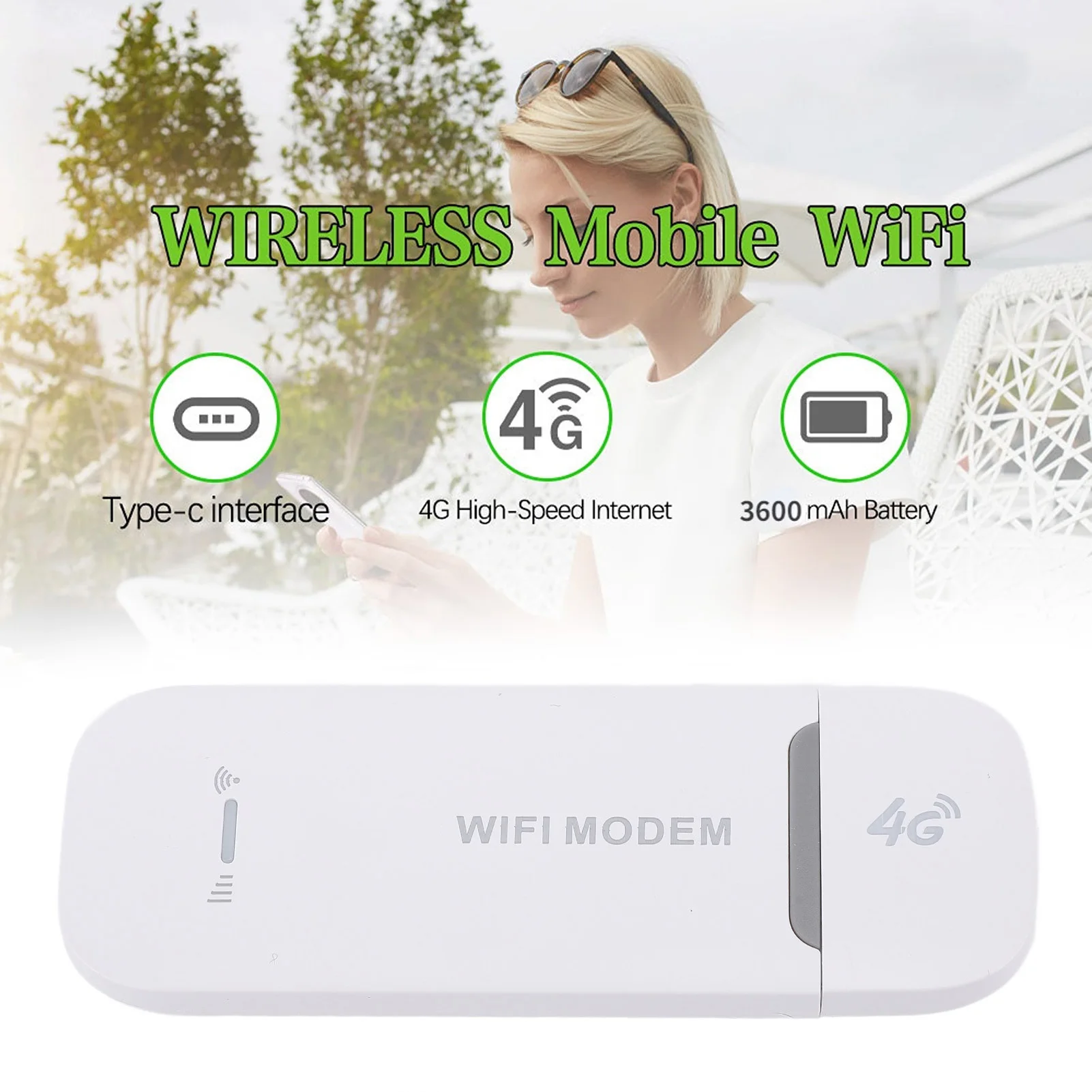 4G LTE WiFi-Modem 4G WiFi-Modem WiFi-Modem 4G LTE USB Tragbarer Hotspot Wireless Router für Reisen Hochgeschwindigkeits-8 verbundene Geräte Image