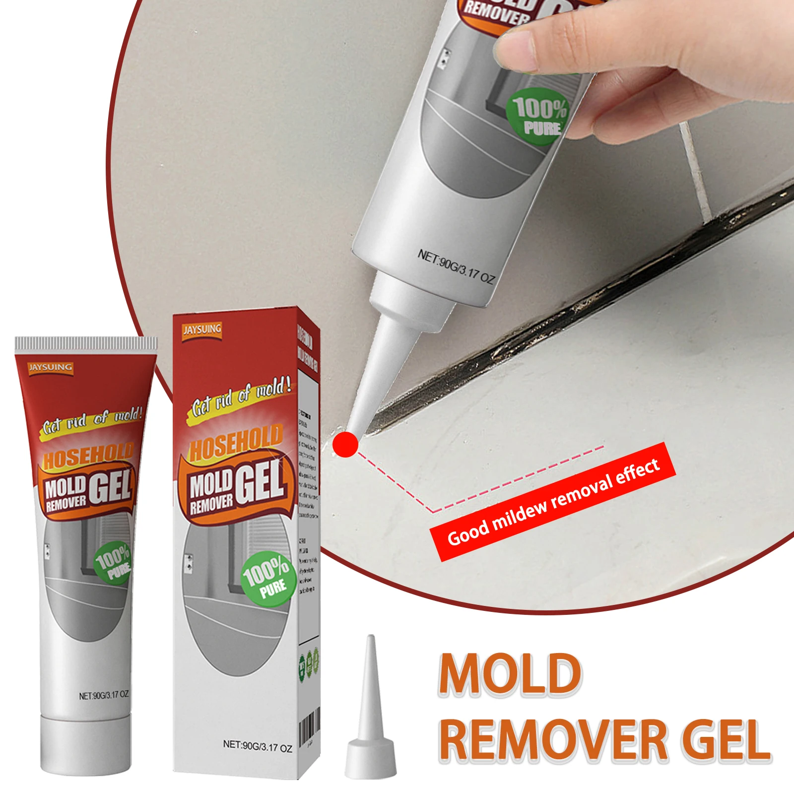 1/2/3/5Pcs Household Mold Remover Gel Effective Mold Mildew Cleaner for Bathroom Washing Machine Refrigerator Strip Wall