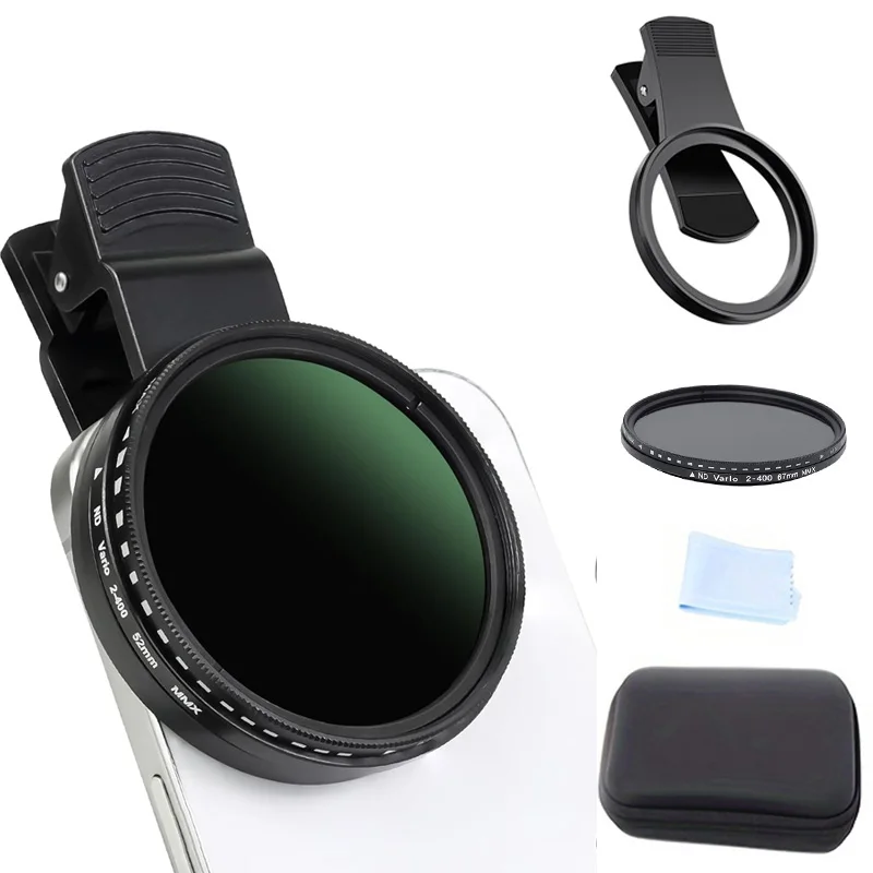 52mm/67mm Objektivfilter Einstellbare Lichtreduzierung Variabler ND-Filter für iPhone DSLRs Smartphones Vlog Fotografie Zubehör Image