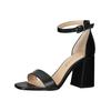 High-Heel-Sandalette PETER KAISER "Peter Kaiser Sandalen Leder", Damen, Gr. 40,5, schwarz, Leder, casual, Schuhe