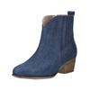 Stiefelette GABOR COMFORT "Gabor Comfort Stiefelette Textil", Damen, Gr. 38, blau (jeans), Textil, casual, Schuhe