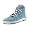 Barfußschuh LEGUANO "leguanito go", Kinder, Gr. 34, blau (hellblau, grau), Textil, sportlich, Schuhe, Schnürer, High-Top-Sneaker mit biegsamer LIFOLITSohle