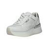 Sneaker REPLAY "Replay Sneaker Leder/Textil", Damen, Gr. 36, weiß (weiß, silber), Leder, Textil, casual, Schuhe