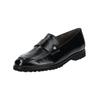 Slipper PAUL GREEN "Paul Green Slipper Leder", Damen, Gr. 39, schwarz (schwarz lack), Leder, casual, Schuhe
