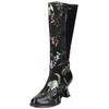 High-Heel-Stiefel LAURA VITA "LAURA VITA Stiefel Leder/Textil", Damen, Gr. 39, schwarz, Leder, Textil, casual, Schuhe