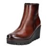 Keilstiefelette GABOR "Gabor Stiefelette Nappaleder", Damen, Gr. 40, braun, Nappaleder, casual, Schuhe