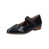 Riemchenballerina EVERYBODY "Everybody Ballerinas Leder", Damen, Gr. 38, blau, Leder, casual, Schuhe
