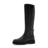 Stiefel GABOR, Damen, Gr. 37, Normalschaft, schwarz, Kalbsleder, unifarben, modisch, Schuhe, Blockabsatz, Langschaftstiefel, Reißverschlussstiefel mit Ziernähten