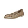 Ballerina TAMARIS "Tamaris Ballerinas Leder", Damen, Gr. 40, gold (hellgold), Leder, casual, Schuhe