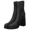 High-Heel-Stiefelette FLY LONDON "Fly London Stiefelette Leder", Damen, Gr. 39, schwarz, Leder, casual, Schuhe