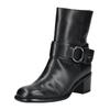 Stiefelette GABOR "Gabor Stiefelette Glattleder", Damen, Gr. 39, schwarz (schwarz, silber), Glattleder, casual, Schuhe