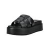 Pantolette BUFFALO "Buffalo Pantoletten Lederimitat", Damen, Gr. 40, schwarz, Lederimitat, casual, Schuhe