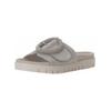 Pantolette GABOR "Gabor Pantoletten Leder", Damen, Gr. 36, grau (hellgrau), Leder, casual, Schuhe