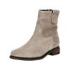Stiefelette GABOR COMFORT "Gabor Comfort Stiefelette Veloursleder", Damen, Gr. 40,5, grau (kiesel), Veloursleder, casual, Schuhe