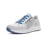 Sneaker ARA "Ara Sneaker Leder", Damen, Gr. 40, grau, Leder, casual, Schuhe