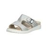 Pantolette LEGERO "Legero Sandalen Leder", Damen, Gr. 39, silber, Leder, casual, Schuhe